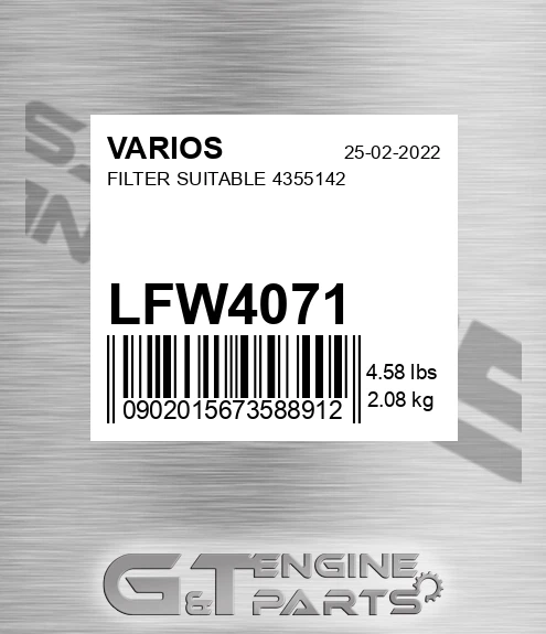 LFW4071 Filter Suitable 4355142