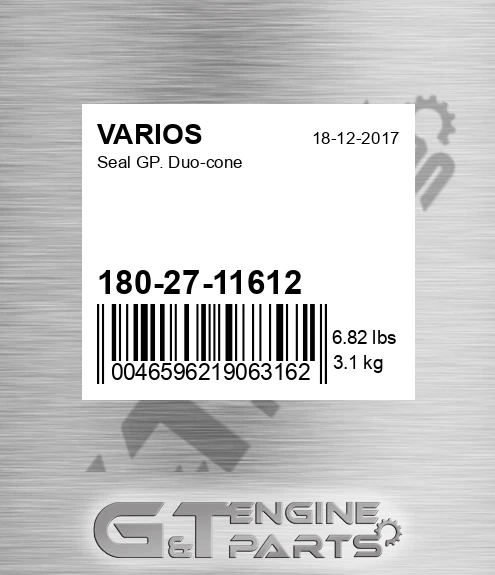 180-27-11612 Seal Gp. Duo-cone for VARIOS