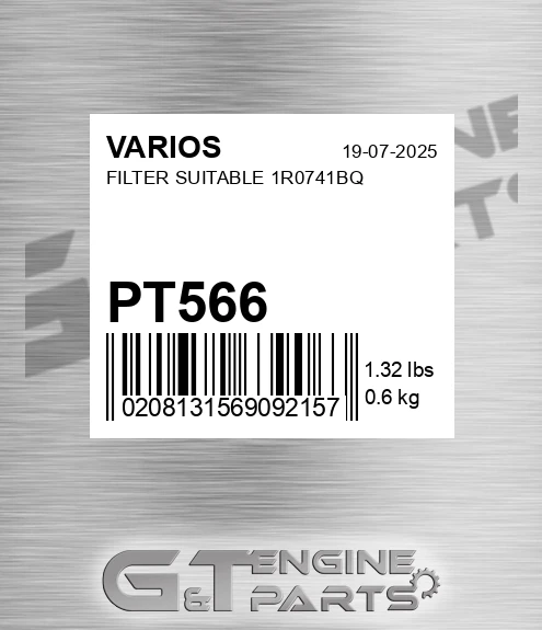 PT566 Filter Suitable 1r0741bq