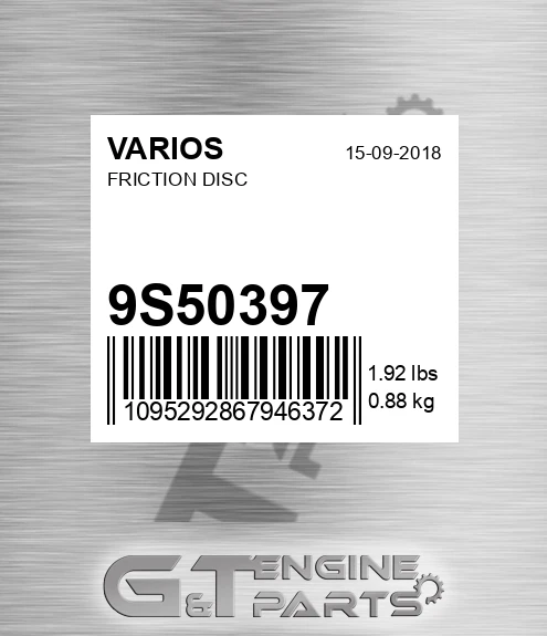 9S50397 Friction Disc for VARIOS