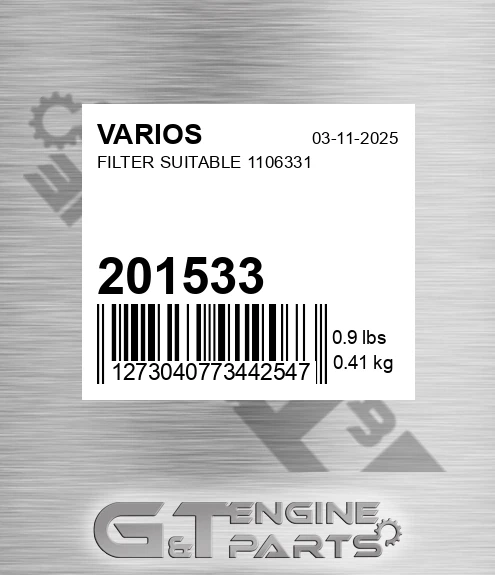 201533 Filter Suitable 1106331