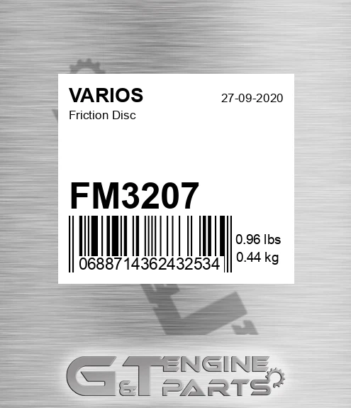 FM3207 Friction Disc