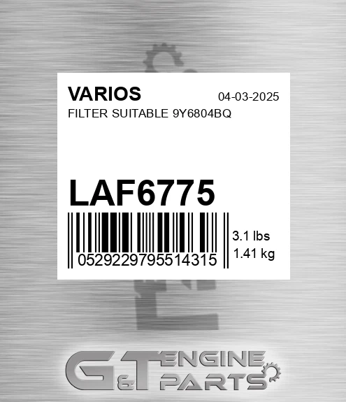 LAF-6775 Filter Suitable 9y6804bq