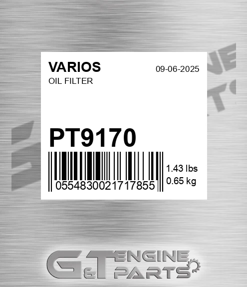 PT9170 Oil Filter