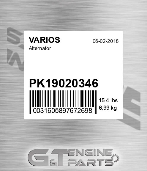 PK19020346 Alternator