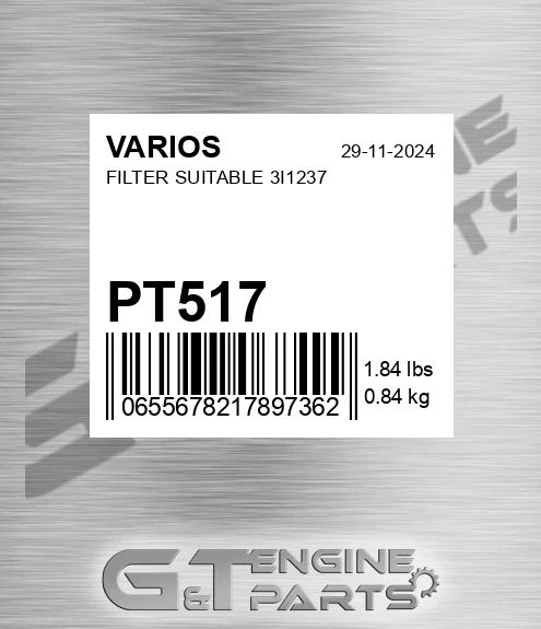 PT517 Filter Suitable 3i1237