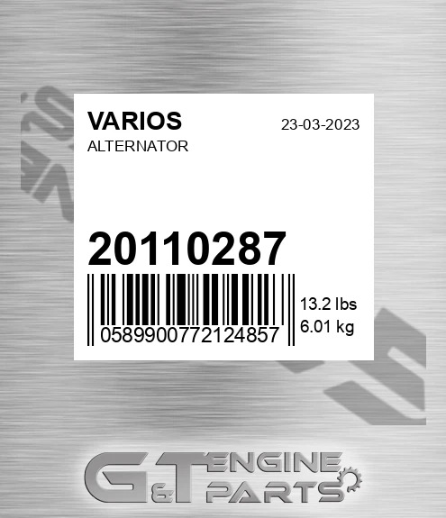 20110287 Alternator