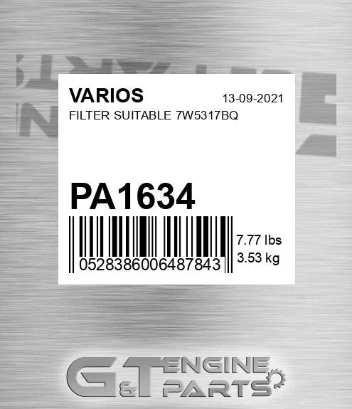 PA1634 Filter Suitable 7w5317bq