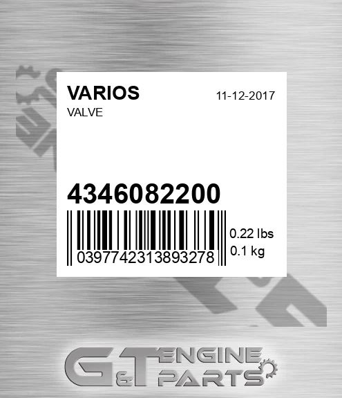 4346082200 Valve