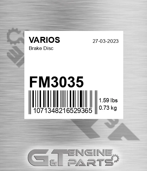 FM3035 Brake Disc