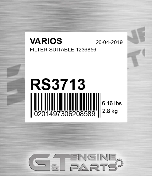 RS3713 Filter Suitable 1236856