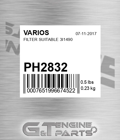 PH2832 Filter Suitable 3i1490