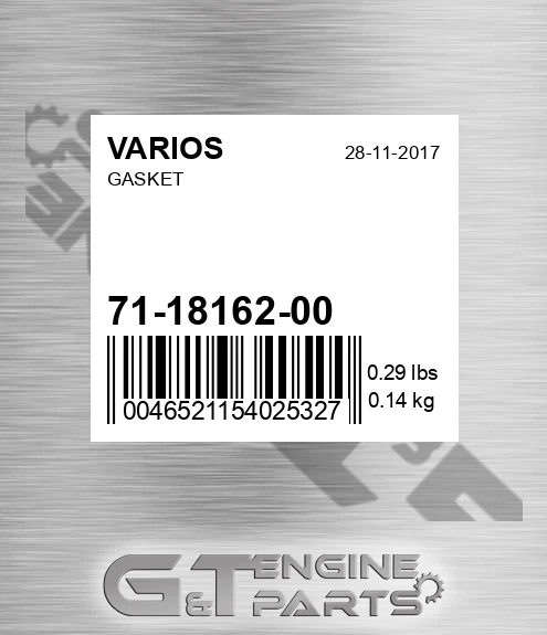 71-18162-00 Gasket