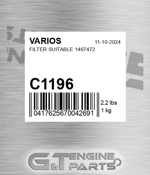 C1196 Filter Suitable 1467472