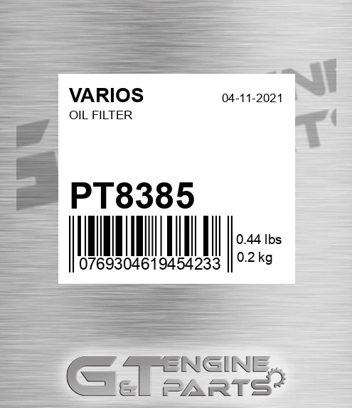 PT8385 Oil Filter