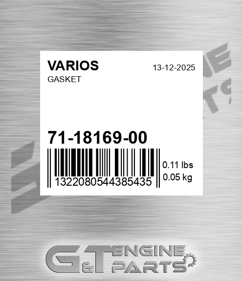 71-18169-00 Gasket