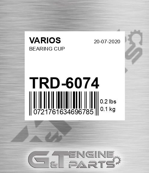 TRD-6074 Bearing Cup