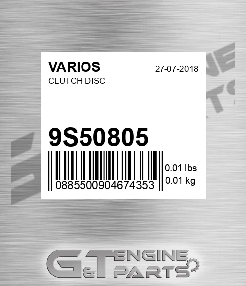 9S50805 Clutch Disc for VARIOS