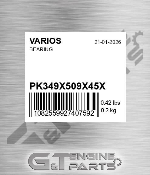 PK34.9X50.9X45X Bearing