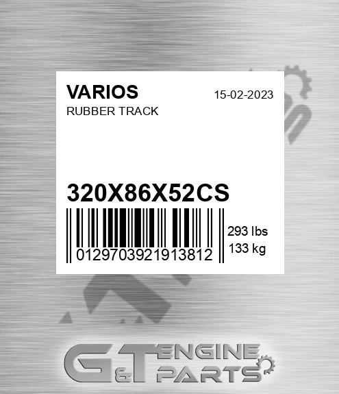 320X86X52CS Rubber Track