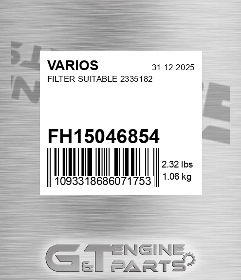 FH15.04.6854 Filter Suitable 2335182 for VARIOS