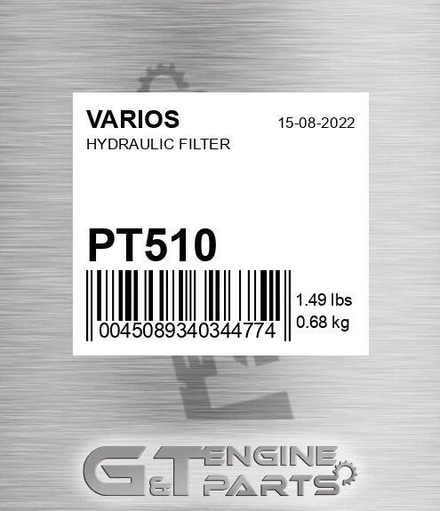 PT510 Hydraulic Filter