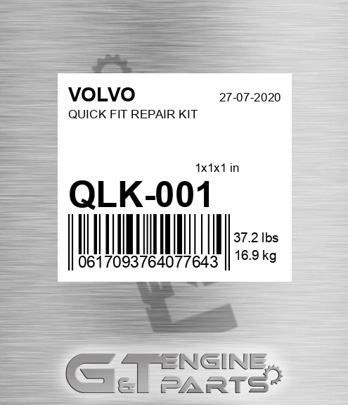 QLK-001 QUICK FIT REPAIR KIT