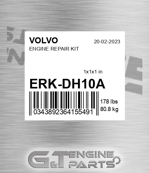 ERK-DH10A ENGINE REPAIR KIT