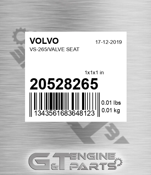 20528265 VS-265/VALVE SEAT