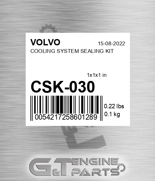 CSK-030 COOLING SYSTEM SEALING KIT