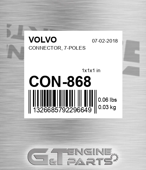 CON-868 CONNECTOR, 7-POLES