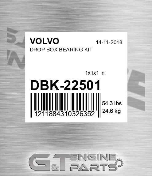 DBK-22501 DROP BOX BEARING KIT