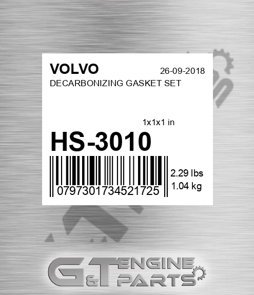 HS-3010 DECARBONIZING GASKET SET