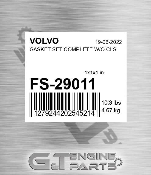 FS-29011 GASKET SET COMPLETE W/O CLS
