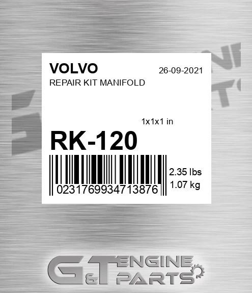 RK-120 REPAIR KIT MANIFOLD