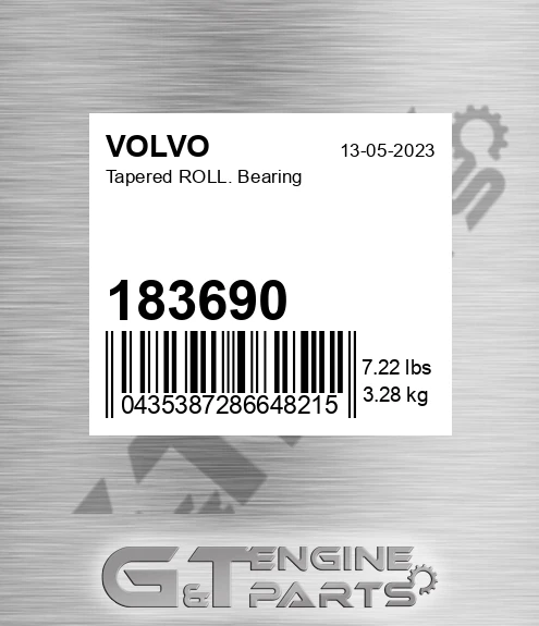 183690 Tapered ROLL. Bearing