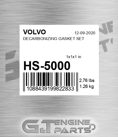 HS-5000 DECARBONIZING GASKET SET