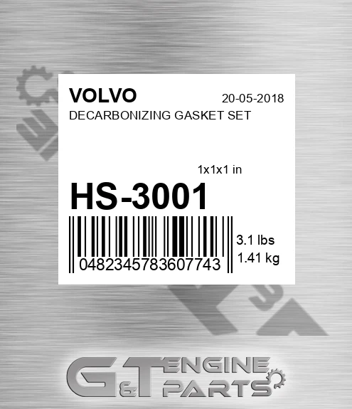 HS-3001 DECARBONIZING GASKET SET