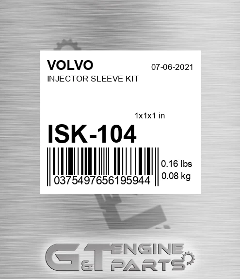 ISK-104 INJECTOR SLEEVE KIT