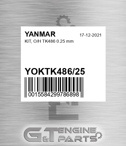 YOKTK486/25 KIT, O/H TK486 0.25 mm