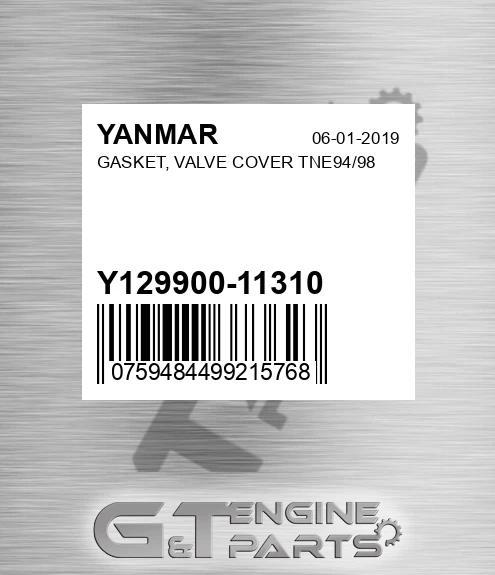 Y129900-11310 GASKET, VALVE COVER TNE94/98