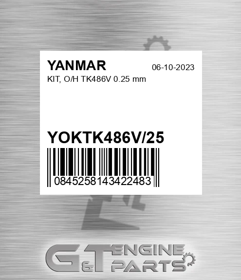 YOKTK486V/25 KIT, O/H TK486V 0.25 mm