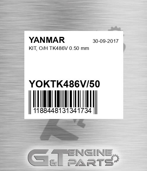 YOKTK486V/50 KIT, O/H TK486V 0.50 mm
