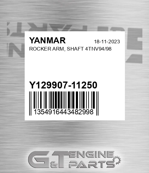 Y129907-11250 ROCKER ARM, SHAFT 4TNV94/98