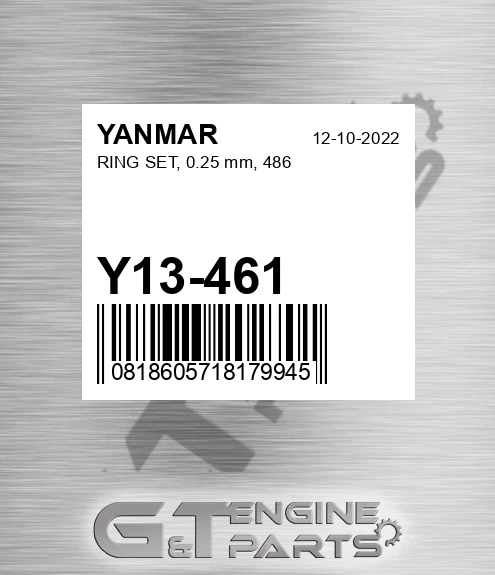 Y13-461 RING SET, 0.25 mm, 486