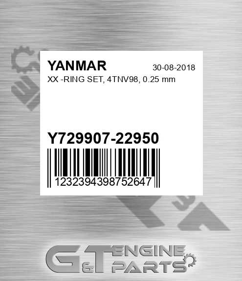 Y729907-22950 XX -RING SET, 4TNV98, 0.25 mm