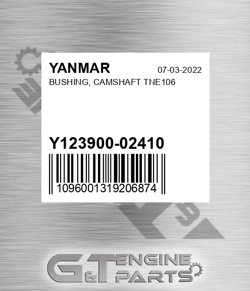 Y123900-02410 BUSHING, CAMSHAFT TNE106