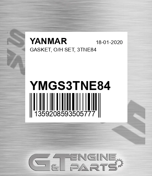 YMGS3TNE84 GASKET, O/H SET, 3TNE84