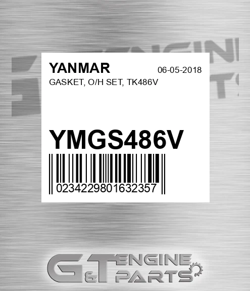 YMGS486V GASKET, O/H SET, TK486V