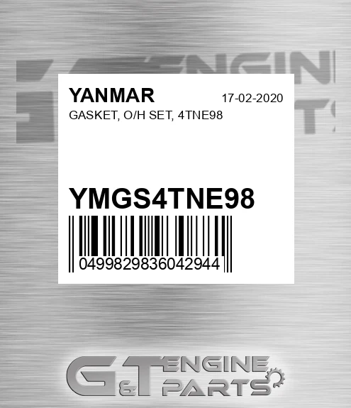 YMGS4TNE98 GASKET, O/H SET, 4TNE98